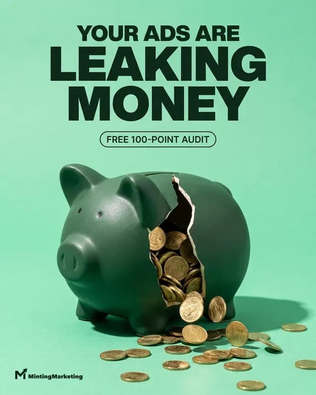 Minting Marketing ad: your ads are leaking money